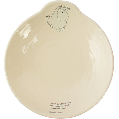 蓝莲花陶瓷卡通姆明盘子