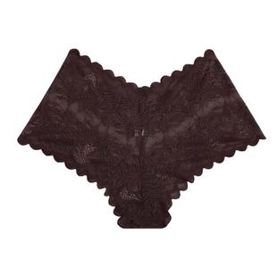 法式性感蕾丝平角内裤女纯欲无痕低腰提臀隐形防走光纯棉裆安全裤