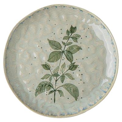 巷子尾漂亮花卉盘子水波纹陶瓷盘