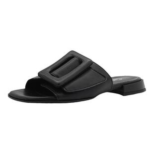 德国Gabor嘉宝嘉步女鞋夏季新品牛皮扣饰时尚休闲低跟拖鞋42.803