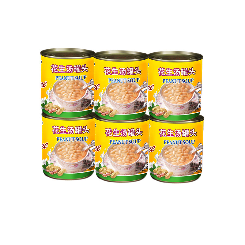 Q3 花生汤罐头315g*6罐组合 全国多省包邮 冰镇解暑 美味爽口