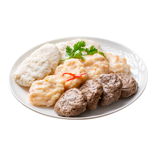 潮庭潮汕三鲜潮汕手打墨鱼饼虾饼牛肉饼早餐儿童半成品虾排鲜虾饼