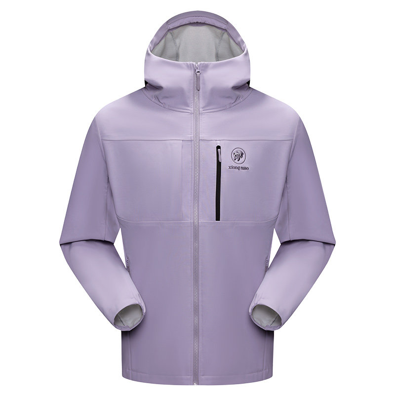 【盾壳】熊猫软壳衣女户外防水风休闲外套女加绒保暖徒步夹克风衣