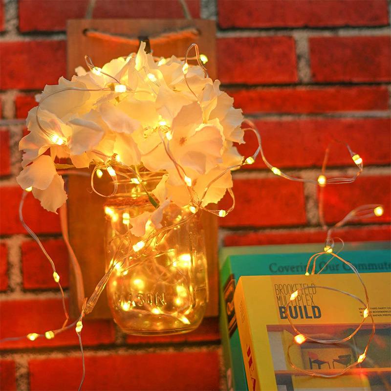 3/4线带28键遥控器16色电池盒led铜线灯串七彩同步闪装饰彩灯