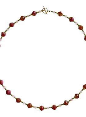 捷克珠女轻奢项链小众设计