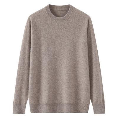 100%纯羊毛衫圆领男士套头毛衣