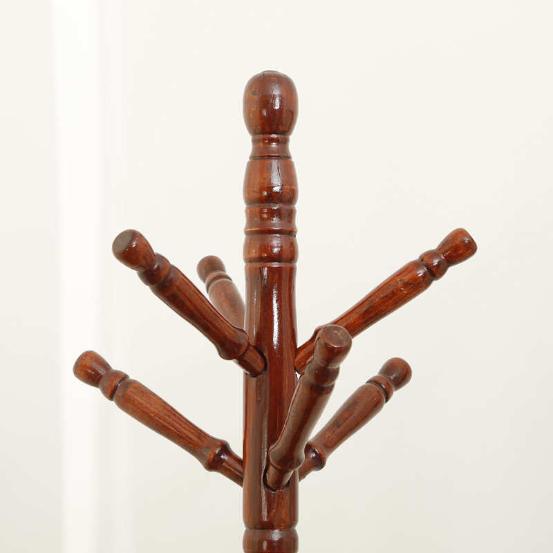 家用室内实木衣帽架落地衣架卧室多功能挂衣架单杆式木质晾衣架