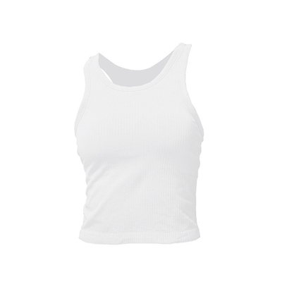 eBB瑜伽背心女显胸显瘦外穿上衣T恤短款高力运动休闲吊含带胸垫