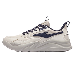 桀骜3鸿星尔克男鞋运动鞋秋季新款跑步鞋皮面鞋子防滑软底休闲鞋