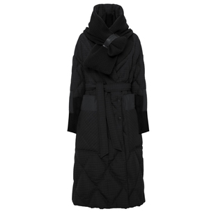 IDPAN长款羽绒服冬季新款高端奢华大牌设计感百搭黑色外套女