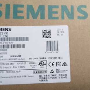 议价6SL3210-5FB10-8UF0西门子V90伺服驱动器0.75kW 6SL32105FB10