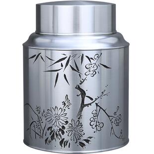 斑锡龙锡罐礼遇茶仓纯锡茶叶罐中号双盖密封储茶罐茶叶送礼盒高档