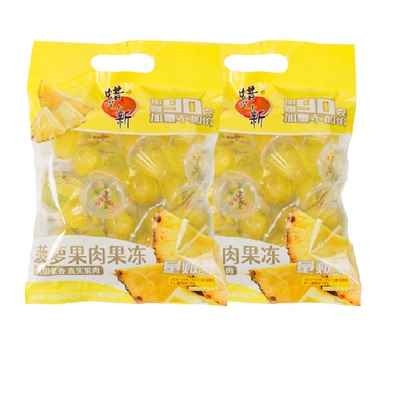 蜡笔小新菠萝果肉果冻720g×2袋