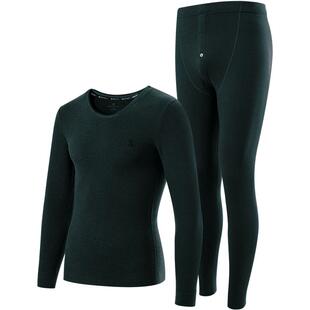 梦特娇羊绒蚕丝保暖内衣男士德绒发热驼绒加厚加绒秋衣秋裤套装冬