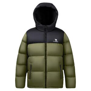 骆驼火山羽绒服加厚保暖冬款短款黑色外套