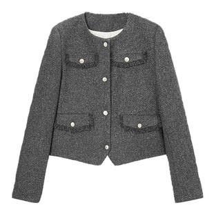 TKY SHOP小香风短款羽绒服女2025冬季新款宽松减龄保暖厚外套百搭