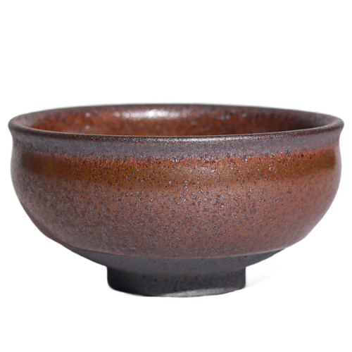 Lot.S750柴烧孤品 | 柿红铁锈银霜将军杯型建盏主人杯 茶杯侘寂杯