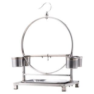 鸟站架鹦鹉鸟站架子小型大型不锈钢鸟架训鸟站架桌面落地鸟架脚链