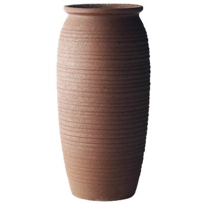 手工粗陶日式小原流禅意复古花瓶