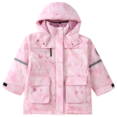 女童渐变色羽绒棉服外套