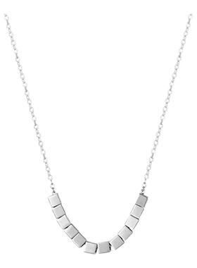 银色小方糖项链女款新款