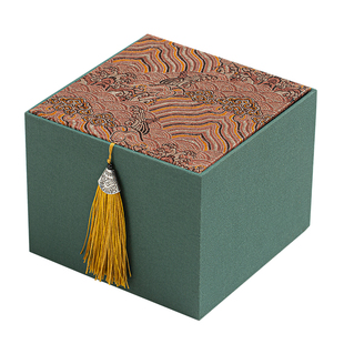 高档紫砂壶包装盒绒布锦盒首饰印章瓷器收纳盒茶杯礼盒空盒高级感