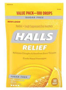 现货halls荷氏润喉糖薄荷止咳糖