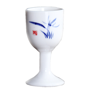 陶瓷白酒杯家用烈酒杯高脚杯黄酒小酒盅创意一口杯敬酒杯仿古套装