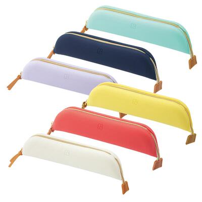 日本简约笔袋LIHITLAB.硅胶纯色