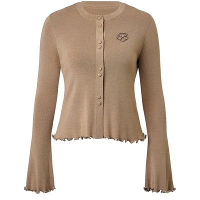 【奥莱】MAXRIENY复古感上衣套装针织开衫内搭小衫两件套