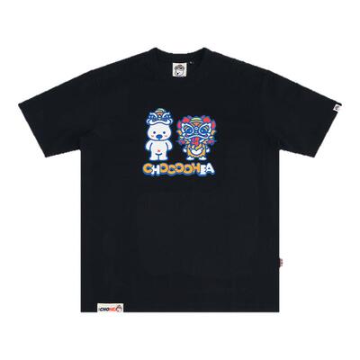 HEA x i.t:CHOCOOLATE联名款小熊重磅短袖T恤国潮风字母短袖百搭