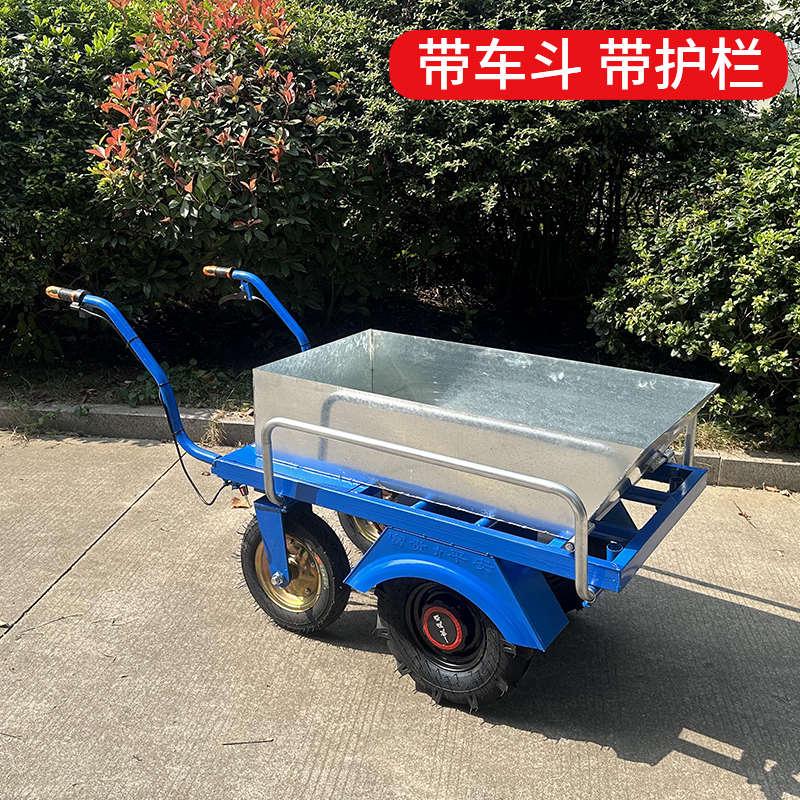 电动鸡公车农用三轮手推车家用双轮搬运车新款果园爬坡运输四轮