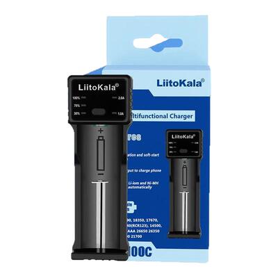 直销 LiitoKala Lii-100C 21700 18650 26650 16340 电池充电器