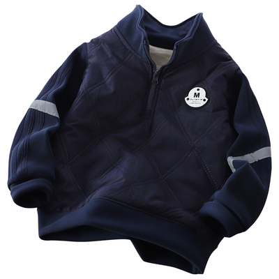 秋冬款立领加厚儿童卫衣保暖