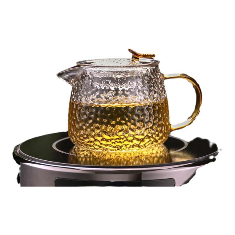 玻璃茶壶单壶耐高温茶水分离过滤茶具家用小花茶煮茶器泡茶壶套装