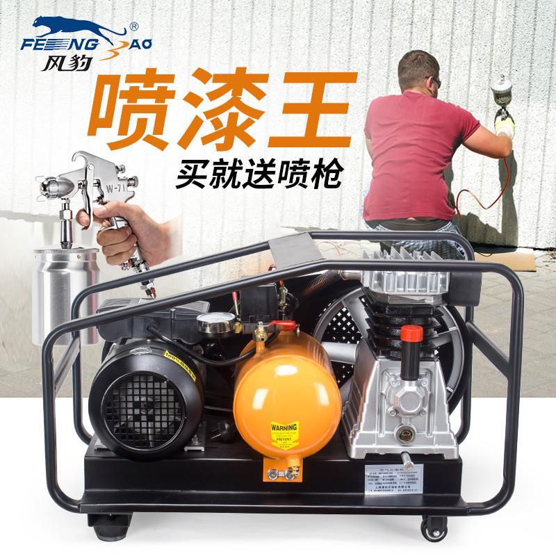风豹皮带机有油空压机喷漆家装220V气泵2200W空气压缩机便携式