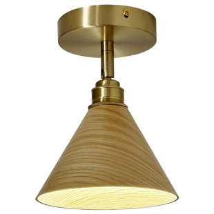 人体感应灯吸顶灯侘寂入户玄关过道灯走廊门厅日式原木风楼梯壁灯