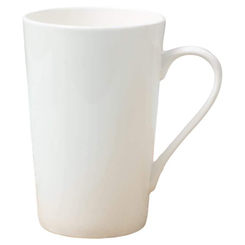 纯白色骨瓷马克杯简约酒店陶瓷杯子喝水杯奶茶杯办公室咖啡杯家用