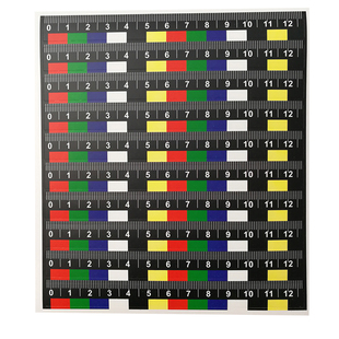 12cm612厘米黑色不干胶比例尺黑白双色刑事现场勘查照相比例尺