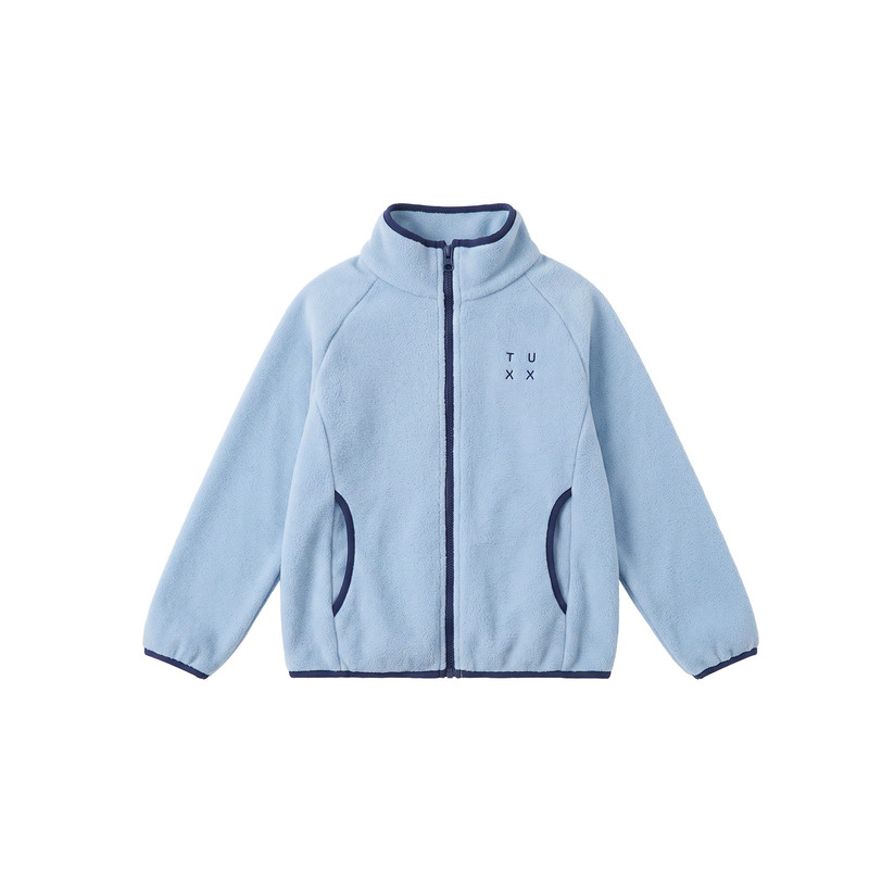 图图小象女童摇粒绒外套抗静电