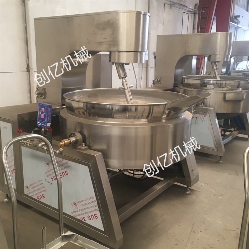 现货酱料炒锅 火锅底料酱料专用搅拌炒锅 电加热全自动酱料炒料机