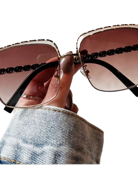 陈伟霆同款金属链条太阳眼镜