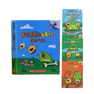 【点读版来了 爆款搞笑桥梁书】学乐Bumble and Bee大黄蜂和蜜蜂3册英文原版盒装Acorn橡子系列小螃蟹小刺猬莫比忍者狐狸尾巴