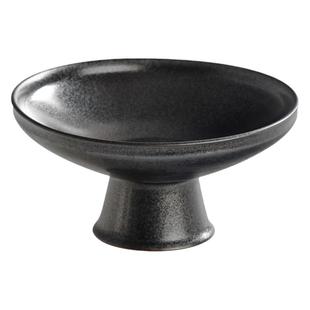 陶瓷佛手柑托盘复古中式果盘茶点盘高脚盘粗陶日式点心水果高足盘