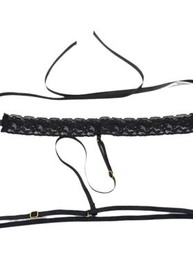 现货浮想联翩龙心蕾丝T字项链锁骨系带chocker腰部颈饰腰带饰品