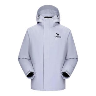 【拒水羽绒内胆】骆驼羽绒服冲锋衣男款2025新款外套三合一登山服