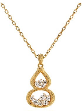 鎏金葫芦项链送妈妈38节妇女礼物