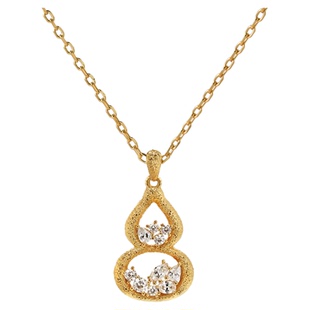 ANGEL ISLAND天使岛 鎏金葫芦项链小众轻奢18k金送妈妈38妇女礼物