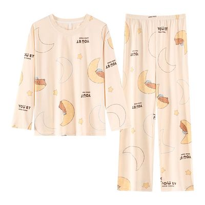 卡通可爱纯棉可外穿女睡衣套装