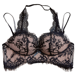 斯米莱蕾丝内衣女小胸聚拢显大无钢圈美背舒适纯欲性感挂脖文胸罩